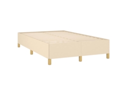 Cama Boxspring com Colchão 120x190 Cm Tecido Cor Creme MAISON EXCLUSIVE