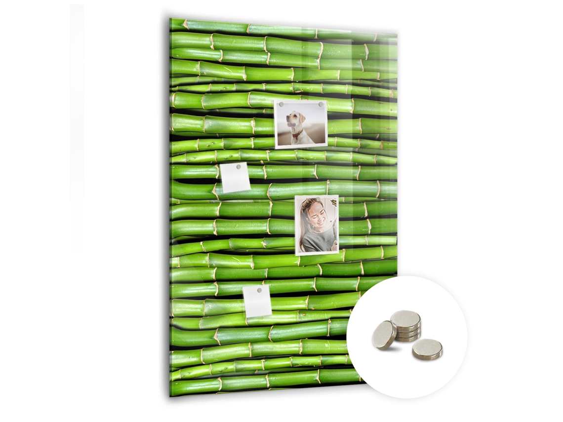 Quadro De Vidro Magnético Parede De Bambu Para A Sala De Estar Espelharte (70x100 Cm)