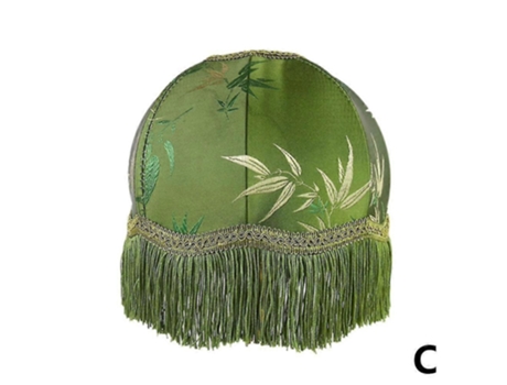 Abajur Elegante Verde Com Borda, Abajur Vintage Vitoriano, Abajur De Mesa Retrô Europeu Jortmrd