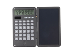 Aetheria calculadora de Mesa 12 Dígitos com Bloqueio de Notas e Bloco de Notas, Alimentação Dupla, Preta