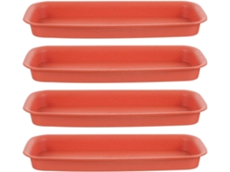 Pratos para Plantas Kit de 4 Peças de Tapetes para Vasos, Bandejas de Plantas e Flores para Jardinagem Externa, Hortas, CHABERLU