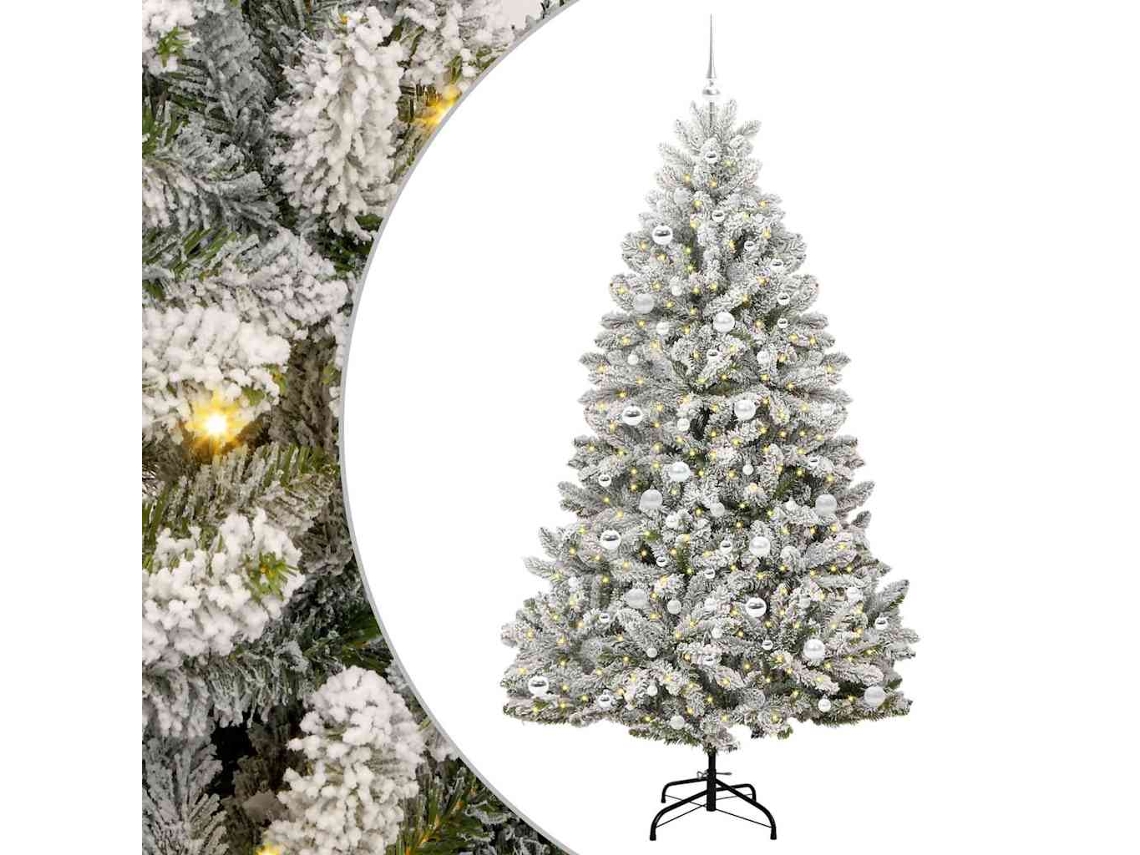 Árvore De Natal Artificial Articulada Com Base Vidaxl Verde Pvc (210 Cm)
