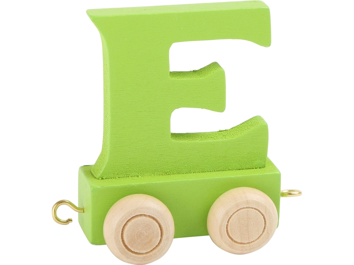 Trem De Letras De Madeira Small Foot Verde Letra E Brinquedo Para Crianças