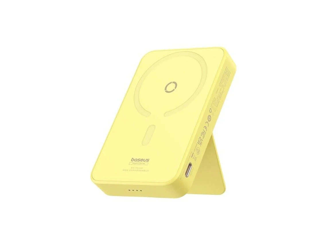 Magpro Magnetic Bracket Wireless Fast Charging Power Bank 5000mAh 20W Amarelo BASEUS