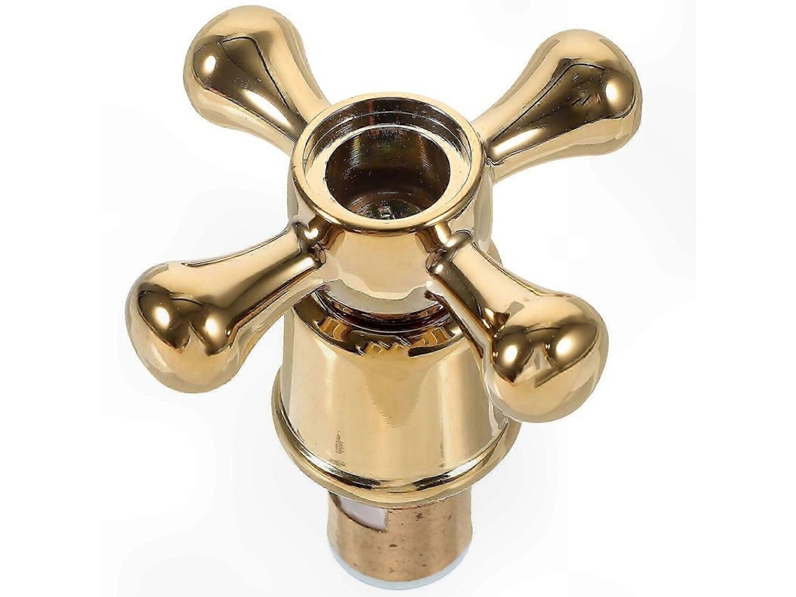 Manípulo De Torneira De Cobre Dourado Com Design De Cruz Estilo Victorian Para Banheiro E Cozinha Dourado