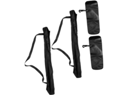 Conjunto De 4 Capas Dobráveis Para Carro Em Couro Pu Preto E Pongee.