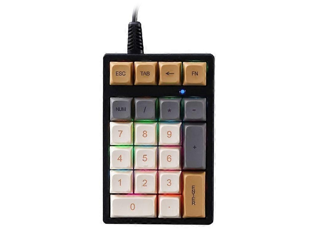 Teclado Numérico Mecânico Rgb Green Axis, Teclado Numérico Usb Para Computador, 21 Teclas Ly Ebike