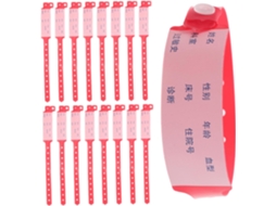 Pulseira De Identificação Vermelha Para Adultos, 100 Unidades, Em Pvc