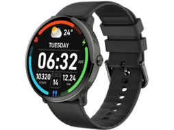 Relógio inteligente Bestvite para homens e mulheres, monitor de frequência cardíaca, tela grande, chamadas Bluetooth, preto