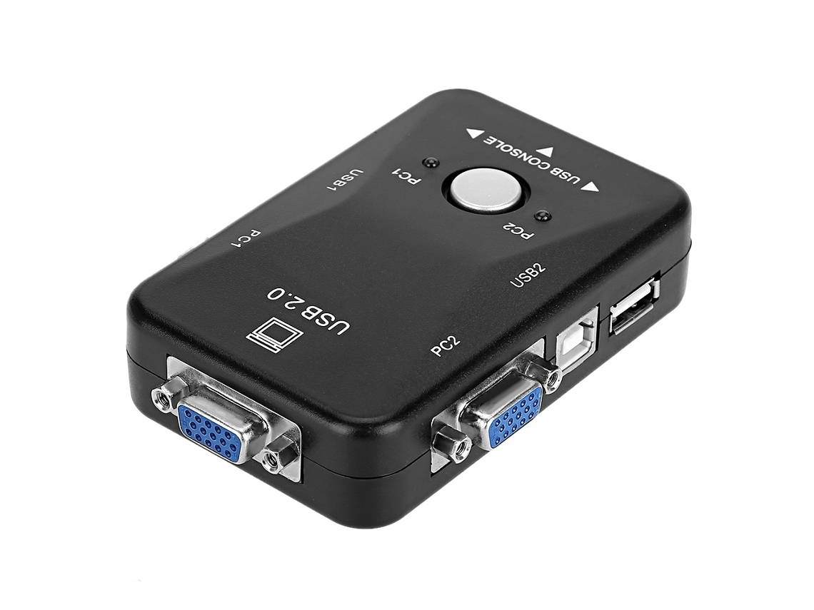 Comutador Manual Vga (duas Entradas, Uma Saída, Com Função Usb)