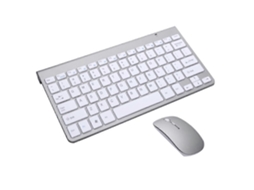 Conjunto De Teclado E Mouse, Teclado Fino Sem Fio 2.4g Com Combinação De Mouse Sem Fio Conjunto De Teclado E Mouse Prateado Everley891