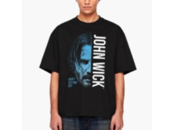 Rockinstone John Wick Half Face Black Adult T-shirt Size:s