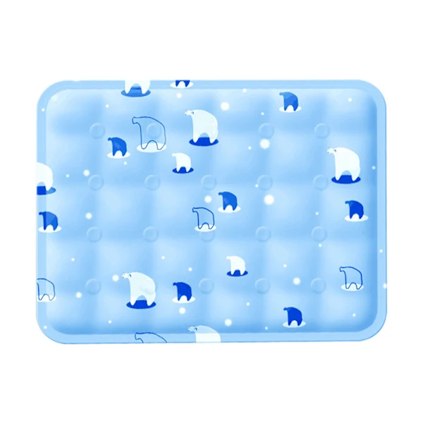 Tapete Refrescante, com Gel, para Cães e Gatos, Impermeável, Macio, Uso no Verão, Tamanho P, Azul AQUAFORGE