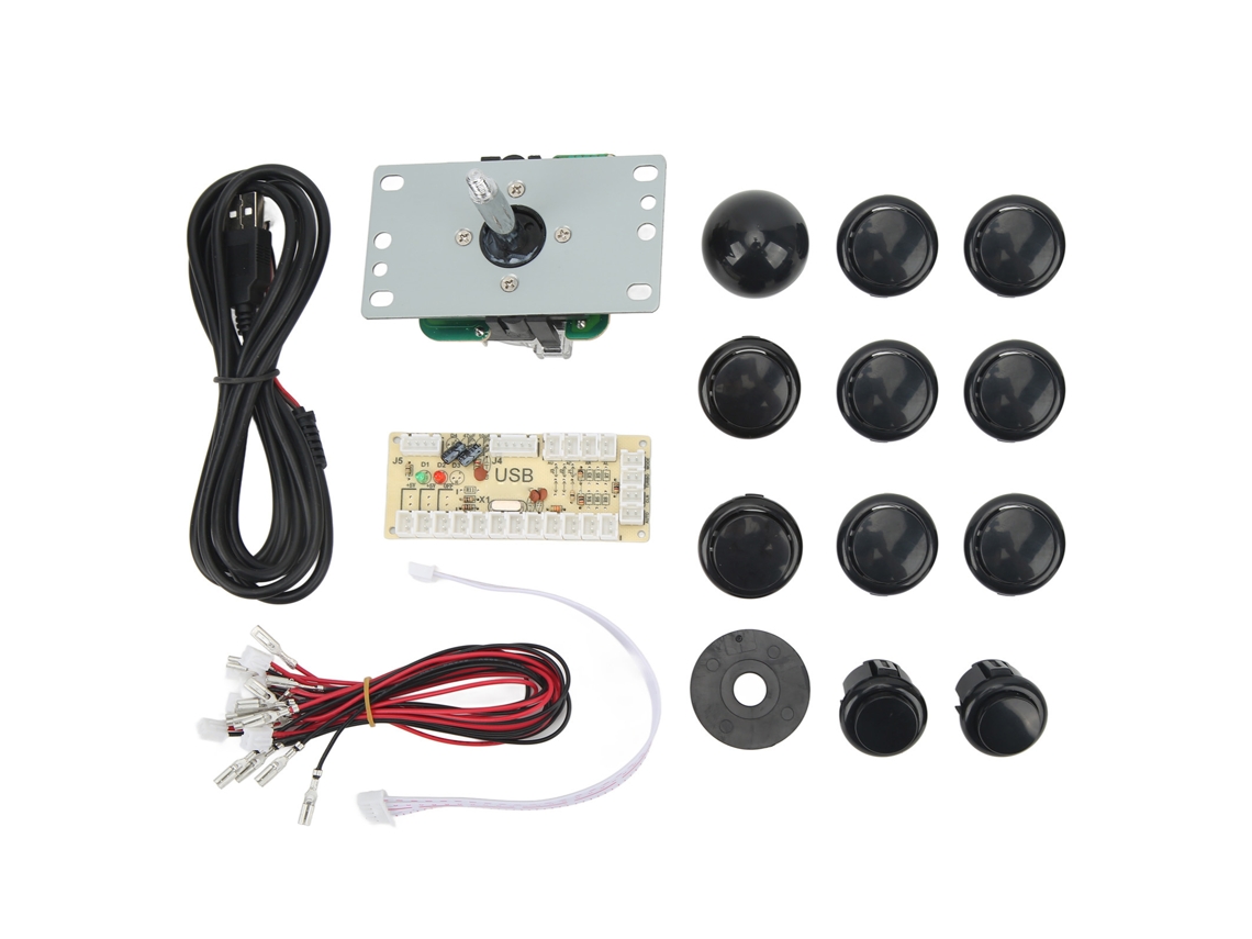 Yncm-controle Joystick Usb Oval Arcade Metal Abs Preto