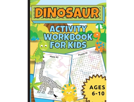 Livro Dinosaur Activity Workbook For Kids Ages 6-10 De Natalie Abkarian Cimini (inglês)