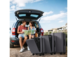 3 Malas Abertura Frontal Porta copos Abs Tsa 360° 20/24/28 VELTRIX