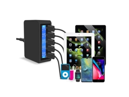 Carregador Usb Portas Carga Rápida Preto