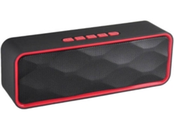Alto Falante Bluetooth 20w Tws Subwoofer Estéreo 36h Reprodução Ipx7 102pés Microfone Aux Vermelho Yizhood