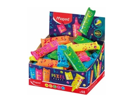 Livro Exp 48 Marcadores Fluor Pixel Party Ass Display De Desconocido (espanhol)