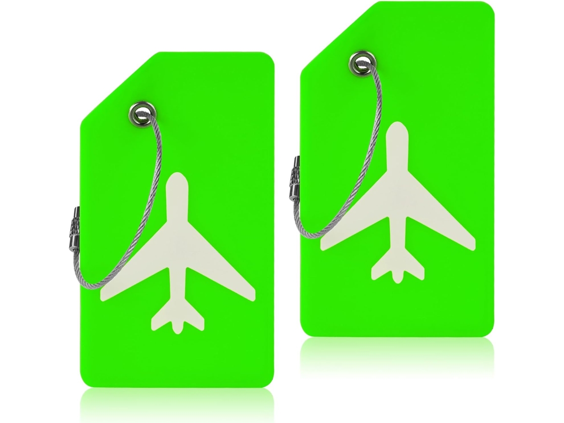 Pacote com 5 Etiquetas de PVC BRILVIBERA, para viagens e segurança