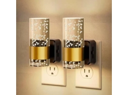 Luz Noturna Tomada Com Led Branco Quente Regulável, Liga/Unliga