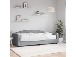 Vidaxl Sofá-cama Com Colchão 100x200 Cm Tecido Cinzento-claro