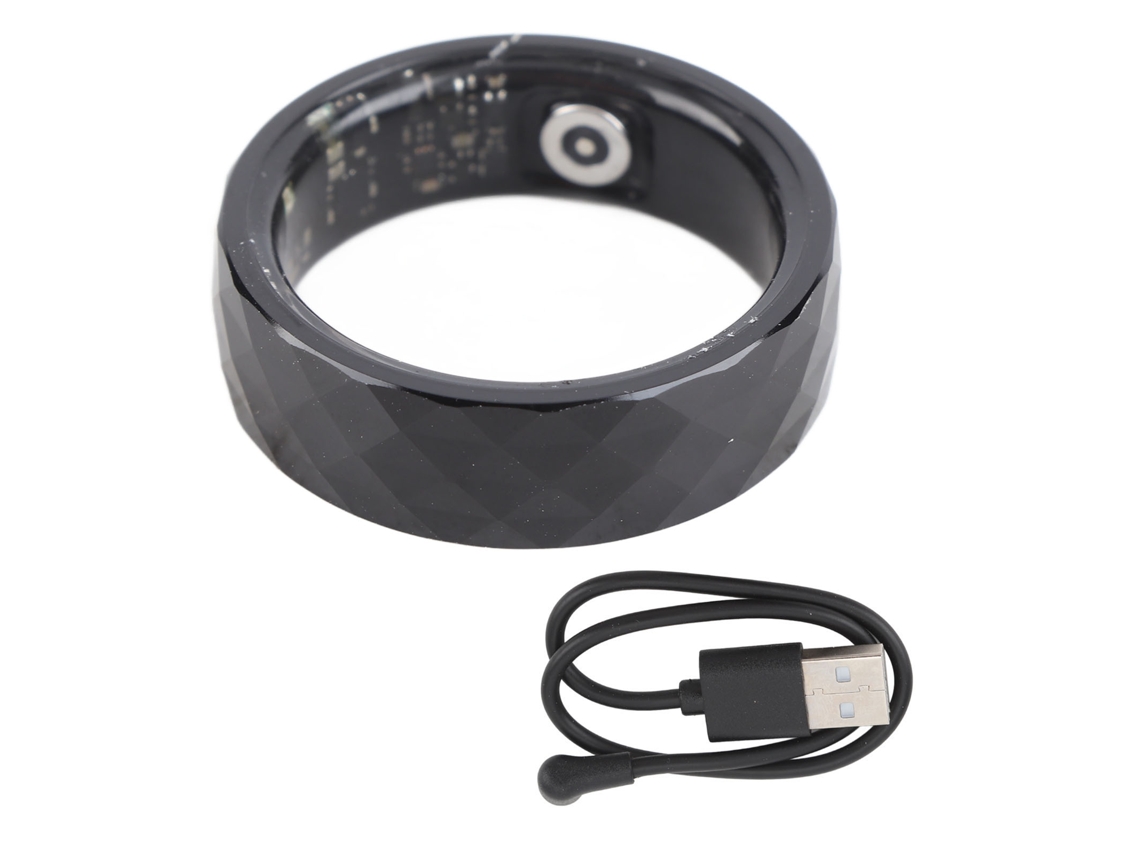 Anillo Inteligente para Monitorización de La Salud, El Sueño, Los Deportes Y El Estado Físico, Acero Ligero, Talla 12 de Ee. Uu. (75 Mm)