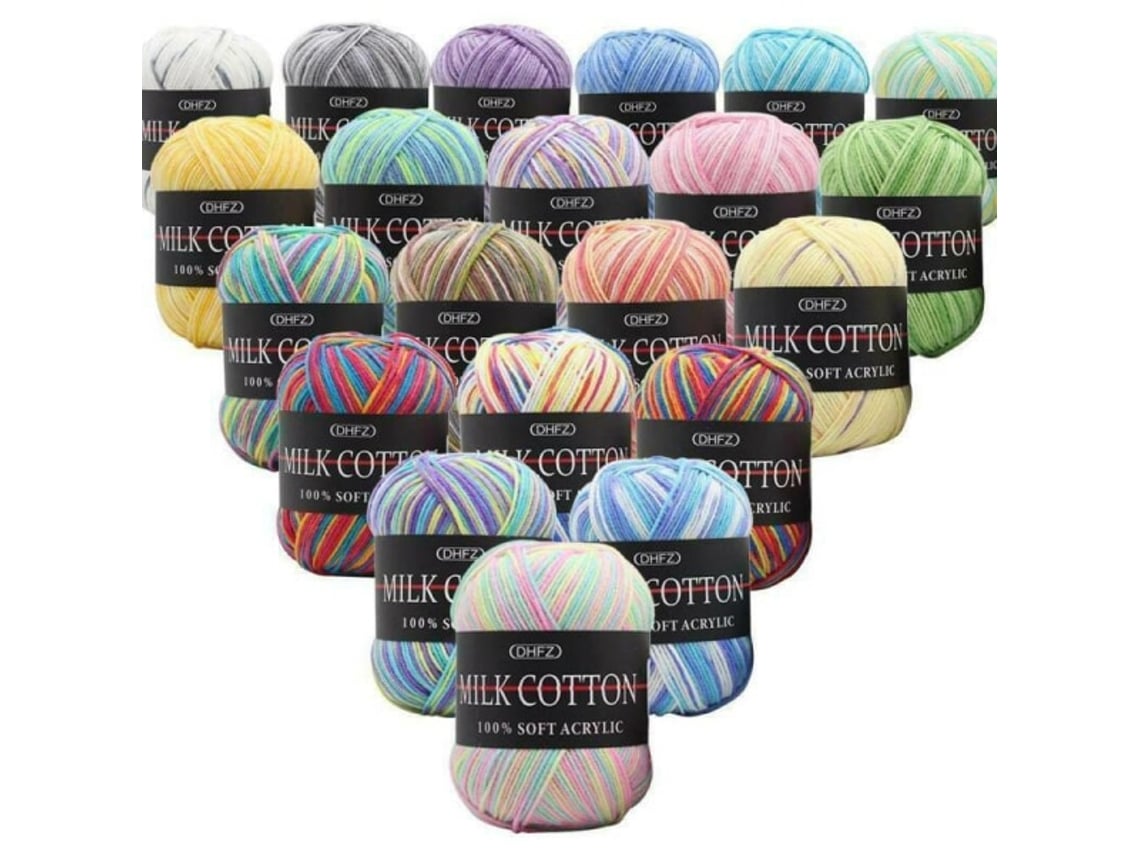 23 Cores De Lã De Algodão Macia Para Tricô E Crochê Para Bebês, Lotes Mistos, 2 Rolos Slowmoose