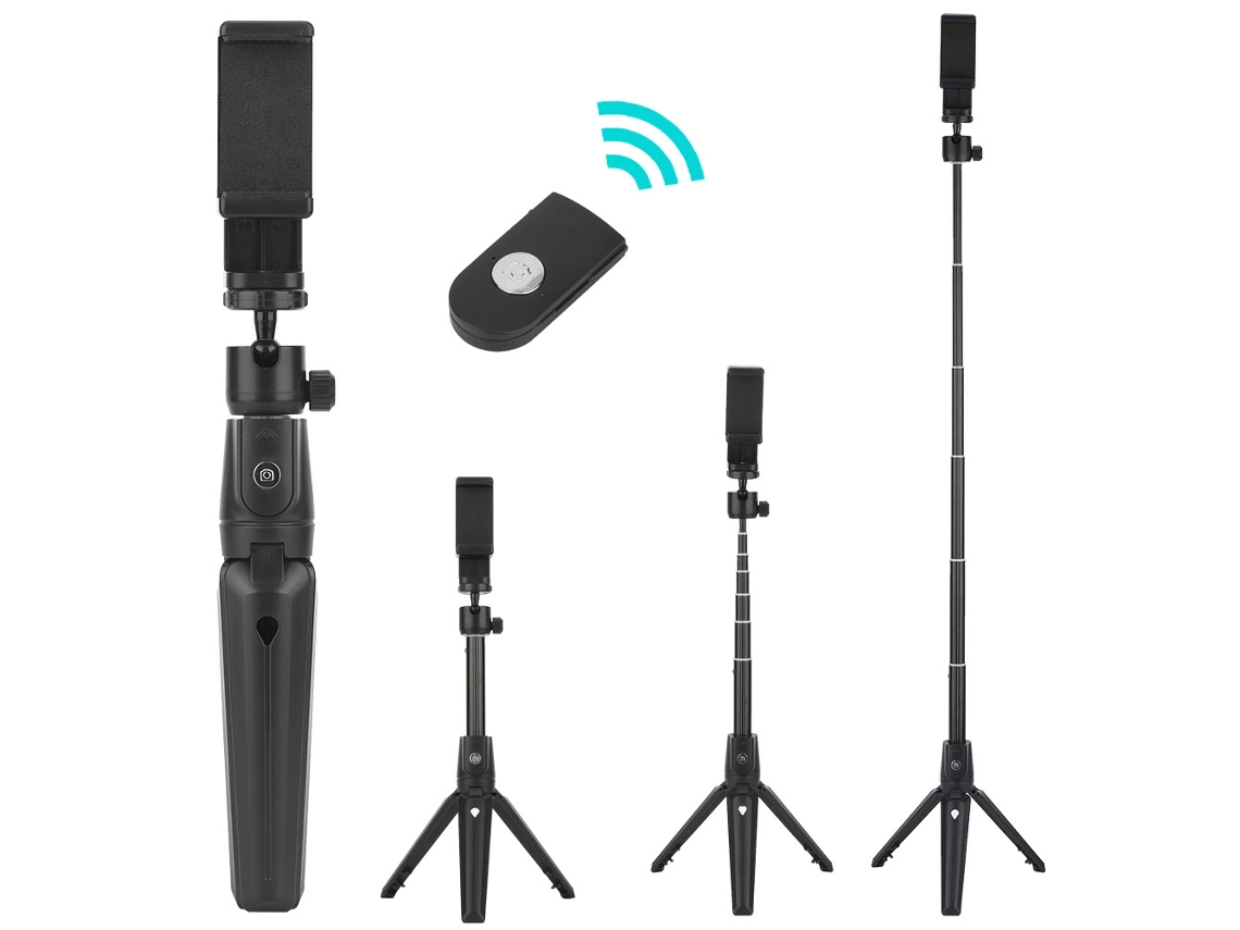 2 In 1 Selfie Stick Tripod Stand With Remote Control For Android For Ios Mobile Phone LAXISCREED
