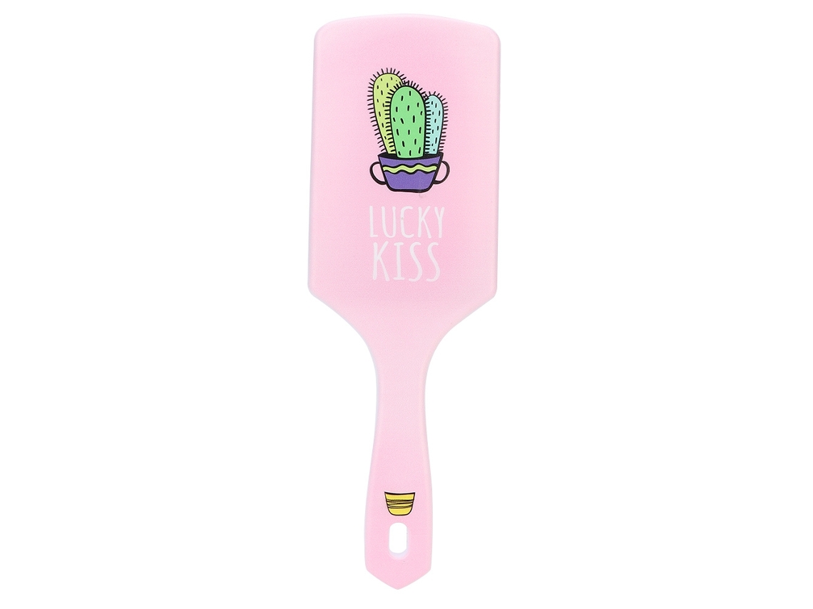 2026 cepillo de Cabelo para Mulher com Massagem Mágica Cartoon Pente Cuidado Capilar Cactus Rosa
