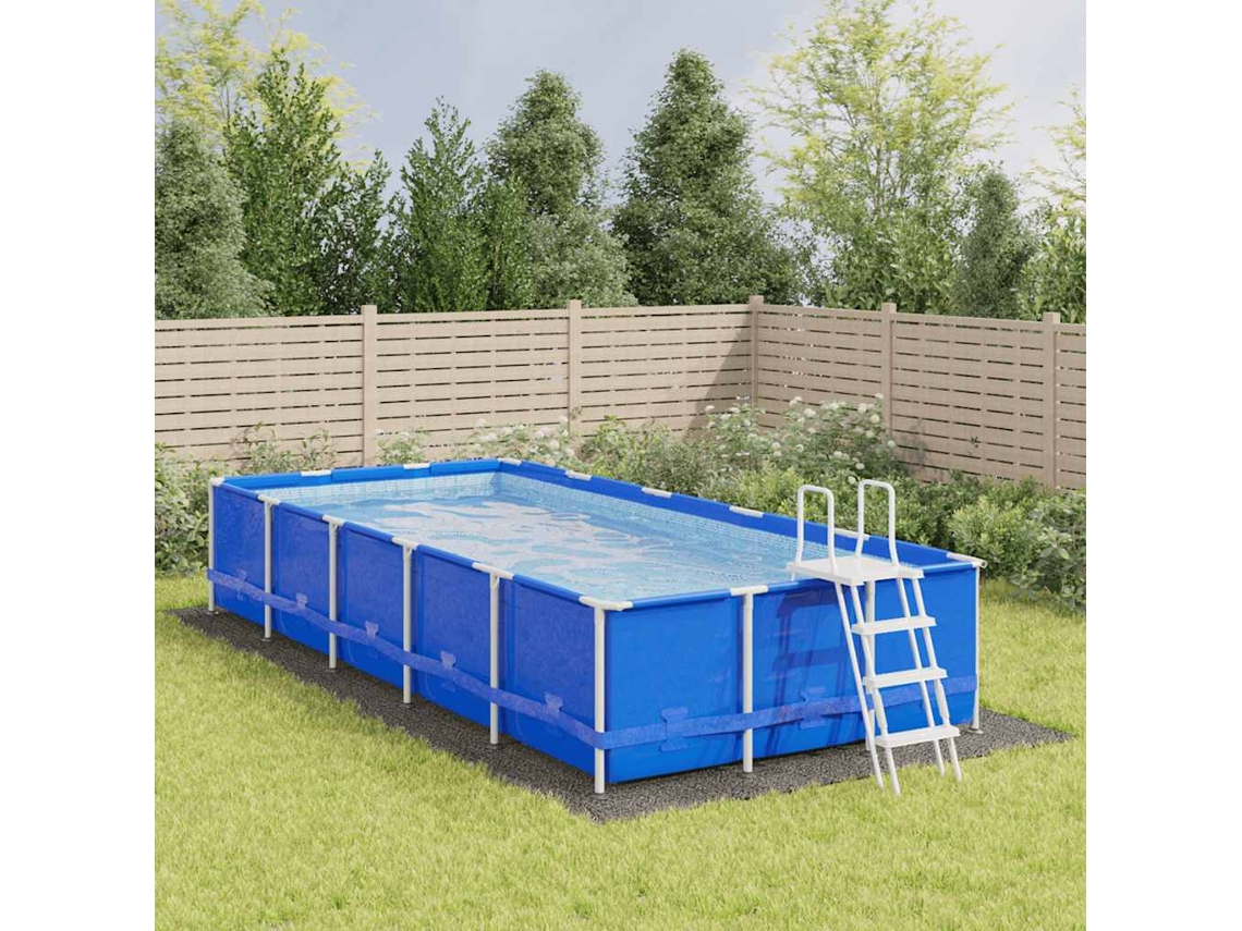 Vidaxl Pano Para Chão De Piscinas 820x420 Cm Poliéster Geotêxtil Cinza