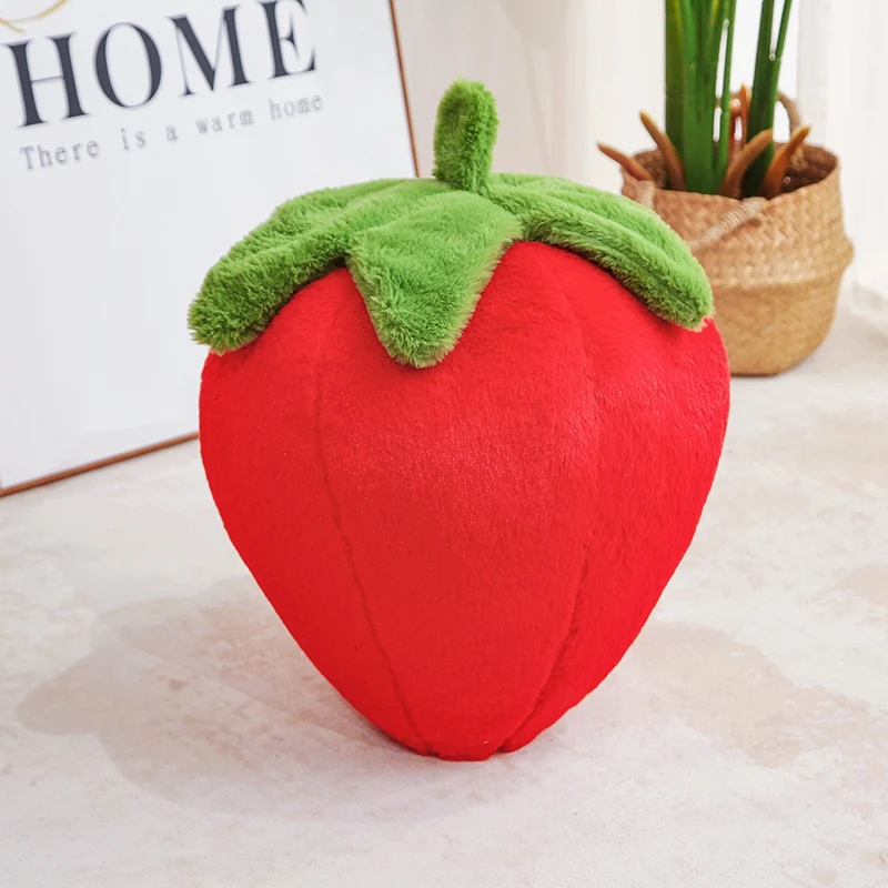 Pelúcia de Morango, Almofada Fofa MDUG (vermelho, 35cm)