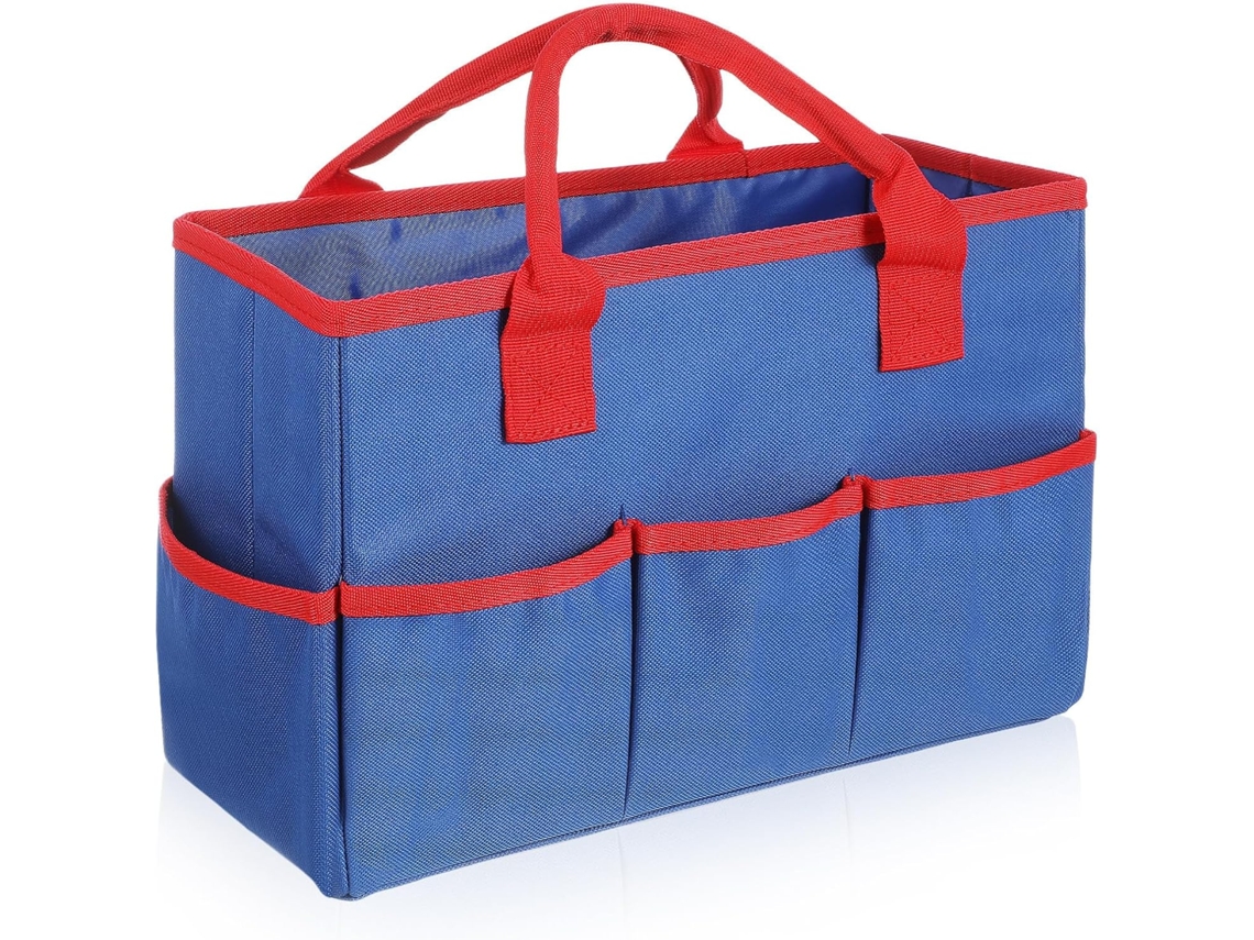 Bolsa Organizadora De Ferramentas Portátil Em Tecido Oxford Azul Com Alça Confortável Para Jardinagem E Pintura