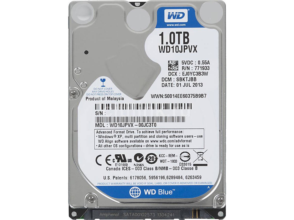 Disco HDD Interno WD WD10JPVX (1 TB - SATA - 5400 RPM)