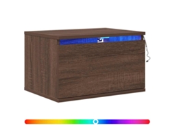Wall-mounted Bedside Cabinet, Wall-mounted Bedside Cabinets Vidaxl Marrom Madeira Processada (n/a)