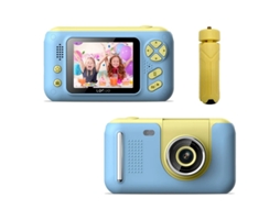 Câmera infantil Yizhood 4000W HD Pixel de 24 polegadas com lente dobrável e tripé azul