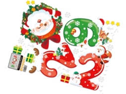 Adesivo de PVC com rosto do Papai Noel SFUSHOS