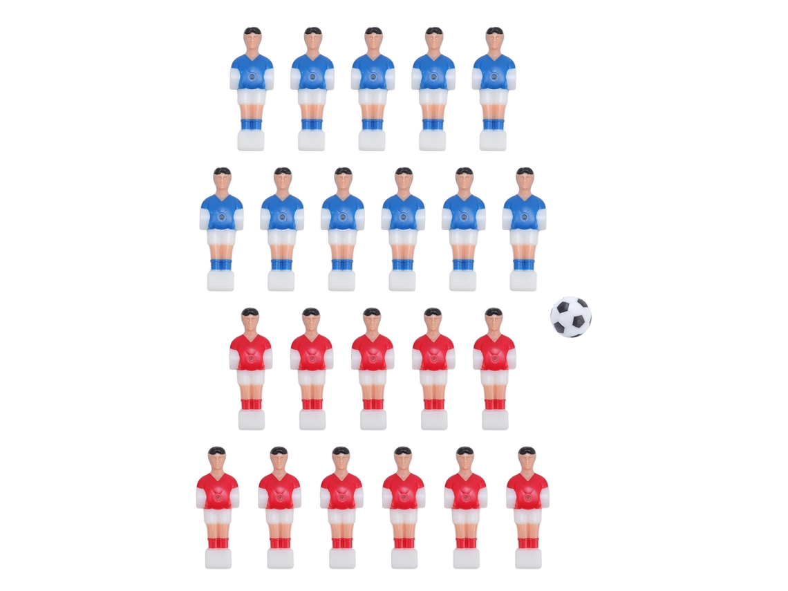 Acessórios De Futebol De Mesa 22 Peças Jogadores Vermelho Azul Bola 32mm Para Máquina 4824