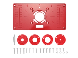 Placa Insertável De Mesa De Roteador Multifuncional Para Bancos De Carpintaria Com 4 Anéis De Ferramentas Máquina De Gravura Em Madeira