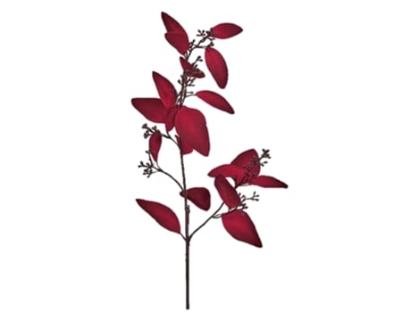 Rama Flor Albi Eucalipto 60cm Vermelho