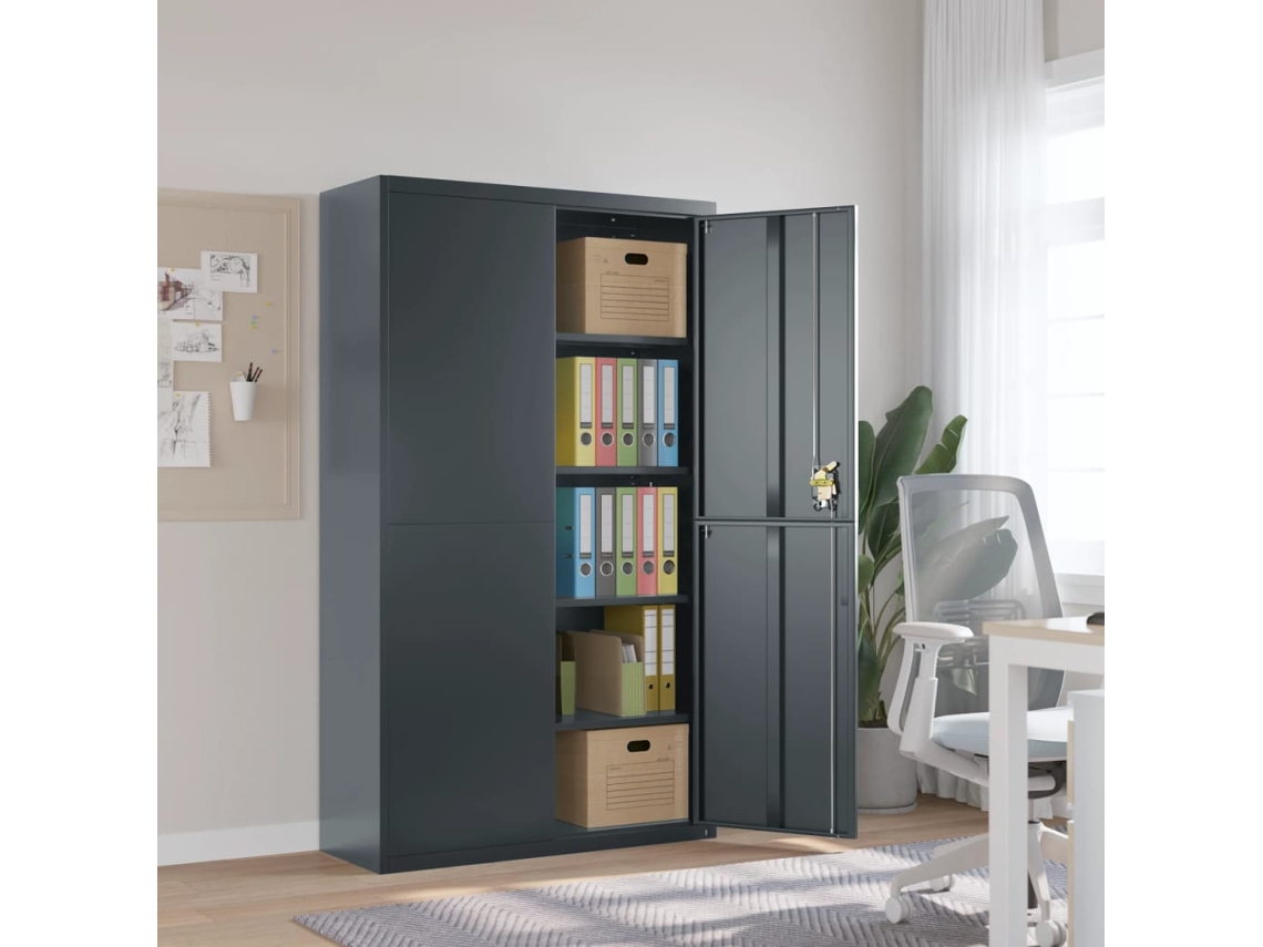 Vidaxl Arquivador 105x40x180 Cm Aço Antracite