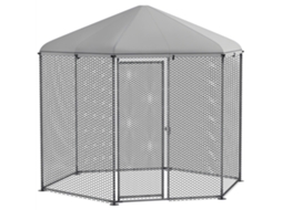 Galinheiro Externo 5 M² Parque Cercado Sol. 2.8l X 2.45w X 2.46h Espaço Coberto 5/8 Galinhas py