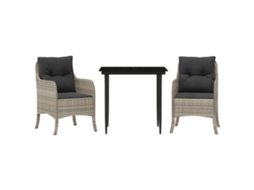 Garden Dining Set, Garden Dining Sets Vidaxl Cinzeto Rattan / Vime (80 Cm Table Length)