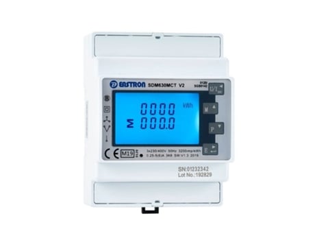 Acessórios // Medidor de energia trifásico para inversores Solplanet / Eastron Sdm630 Mct / Medição semi indireta U Solplanet