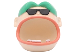 Cinzeiro de Cigarro Cartoon Boca Cores Vibrantes Resina Durável