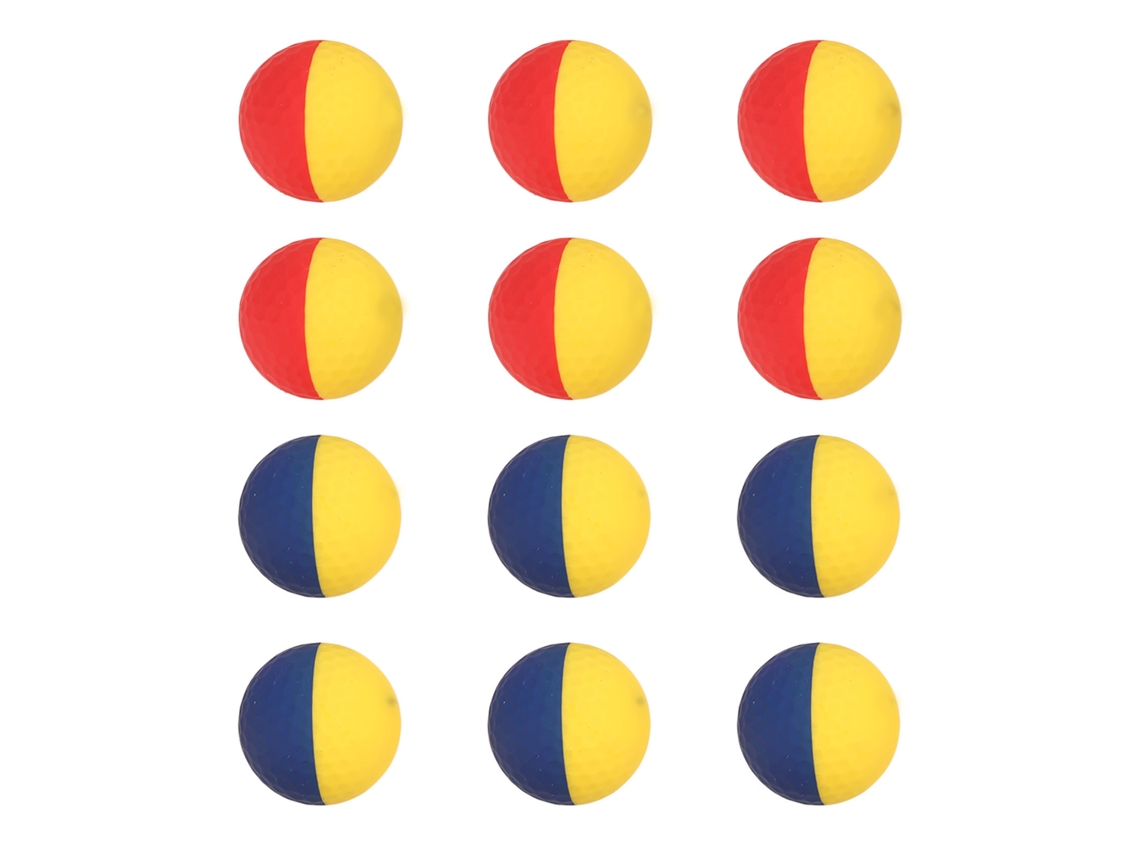 Bolas De Golfe De Alta Elasticidade Para Prática E Competição Com Design Bicolor E Números 12pcs Matte