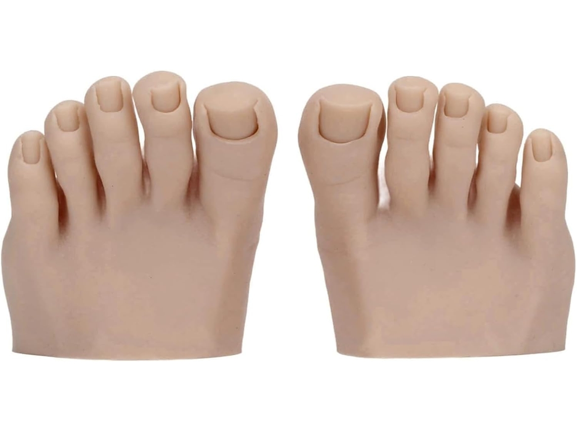 Modelo de Pé Artificial com Design Semiarticulado, Feito de Silicone Macio Ferramenta de Manicure para Treinamento. SFUSHOS