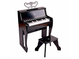 Brinquedo Musical HAPE Piano de Aprendizagem com Banco e Luzes Preto (3 Anos)
