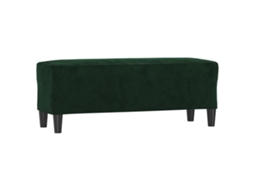 Banco Vidaxl Verde Veludo (100 X 35 X 41 Cm)