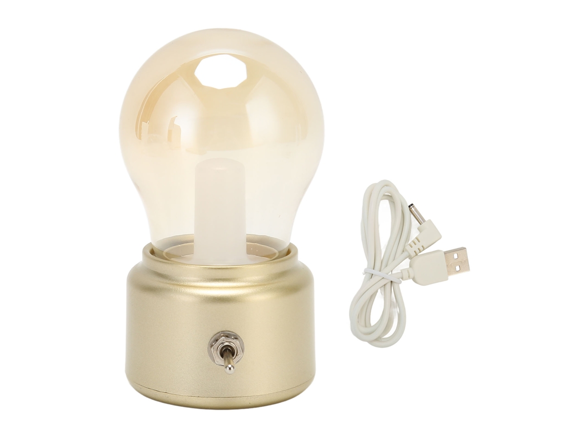 Aetheria lâmpada de Noite Vintage Mini Usb Recarregável de Bomba Dourada para Quarto Bar
